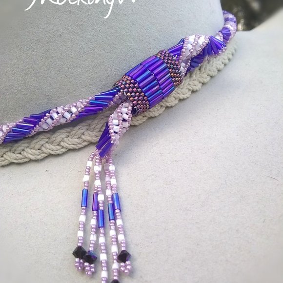 JRW Hand Made Adjustable Cowboy Purple Hat Band - Picture 6 of 10